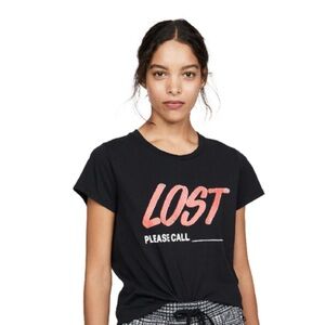 PAM & GELA Size P Lost Logo Graphic Tee In Blackโ